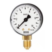 111.10 Manometras 0–10 bar, Ø100 mm, G 1/2"