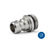 Stainless steel NITO adapter with 3/4" male thread for professional water supply and washdown systems. 54615A3